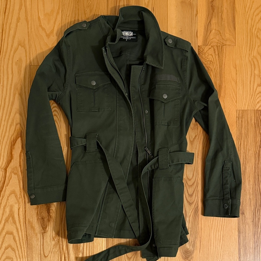 Rewash Olive Military Field Jacket